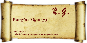 Morgós György névjegykártya