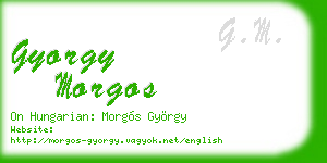 gyorgy morgos business card